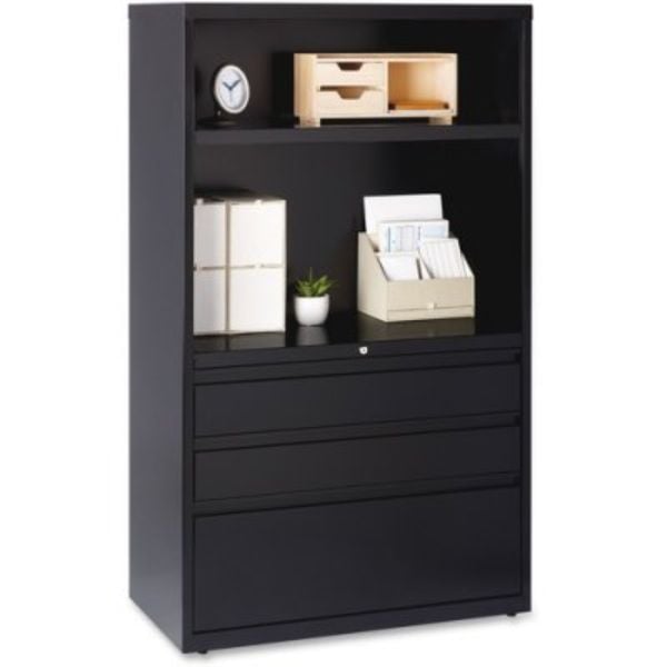 LLR66205 36 in. Lateral File Drawer Combo Unit, Black