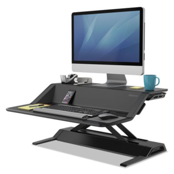 Picture of Fellowes FEL0007901 32.75 x 24.25 x 5.5-22.5 in. Lotus Sit-Stand Workstation&#44; Black