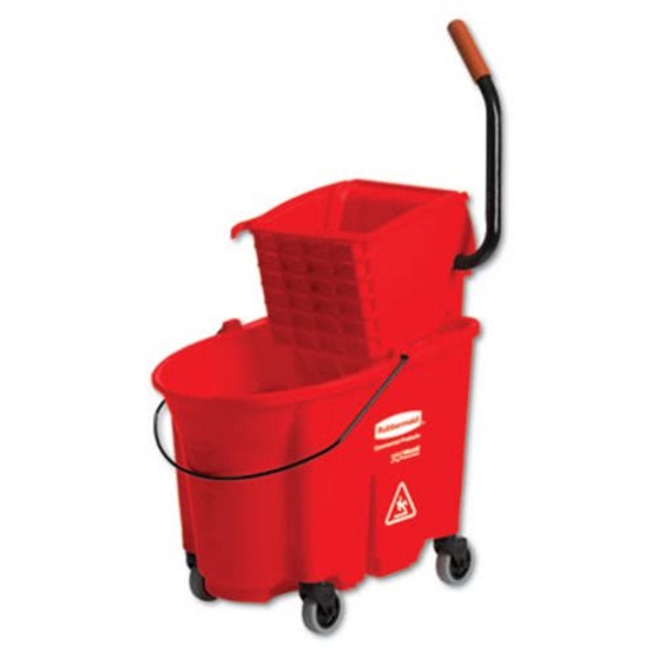 WaveBrake Bucket & Side Press Wringer Combo, Red