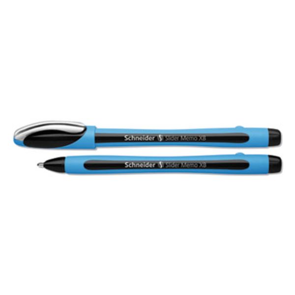 RED150201 1.4 mm Schneider Slider Memo XB Stick Ballpoint Pen, Blue & Black Barrel - Pack of 10