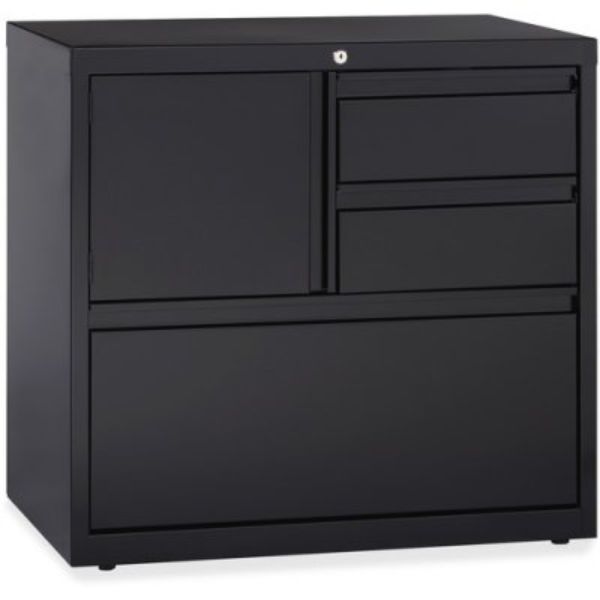 30 in. Personal Storage Center Lateral File - 3-Drawer, Black