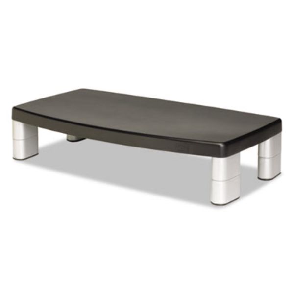 Picture of 3M MMMMS90B 20 x 12 x 1-5.87 in. Extra-Wide Adjustable Monitor Stand&#44; Silver & Black
