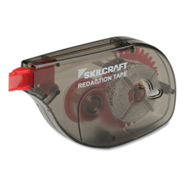 Picture of AbilityOne NSN6919672 0.5 x 314 in. Skilcraft Redaction Correction Tape - Non-Refillable&#44; White & Clear