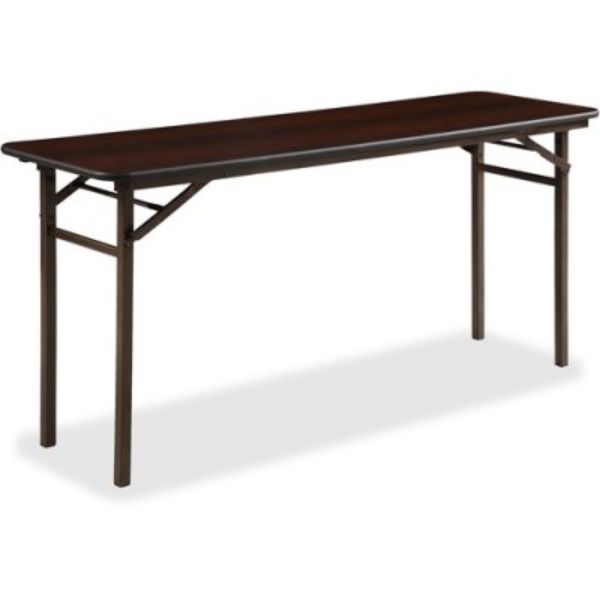 Picture of Lorell LLR60725 60 x 18 in. Mahogany Folding Banquet Table