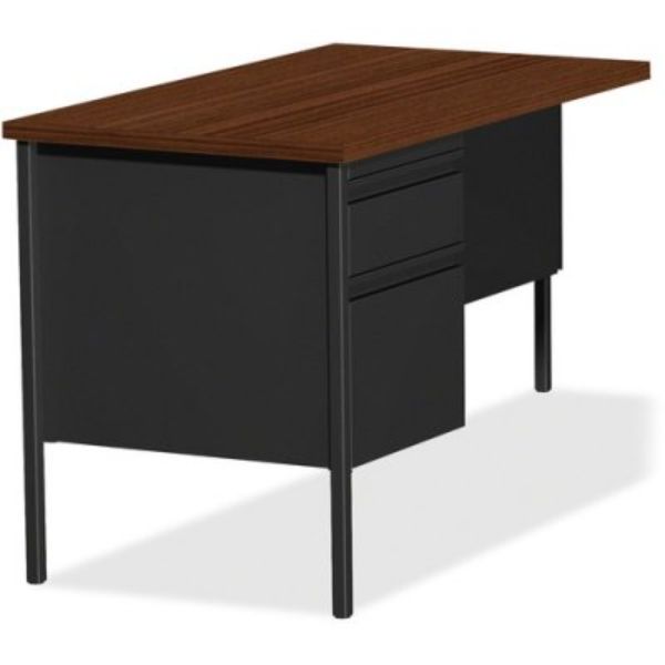 24 x 42 in. Fortress Series Left-Pedestal Return, Black Walnut, Laminated & Walnut