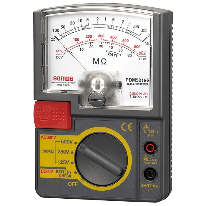 PDM5219S  125V / 250V / 500V Analog Insulation Tester / Portable Insulation Resistance Meter