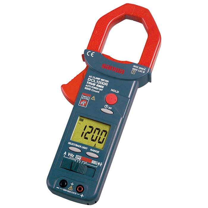 DCL1200R  Large Diameter AC Clamp Meter with Digital Multimeter Functions
