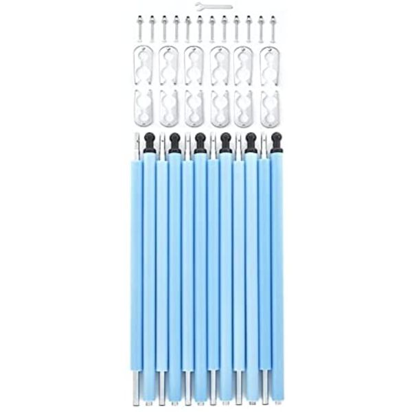 Picture of SkyBound ACC-ENCPOLE-002 Universal Replacement Enclosure Poles & Hardware with Complete Set of 6 Poles & without Net&#44; Blue