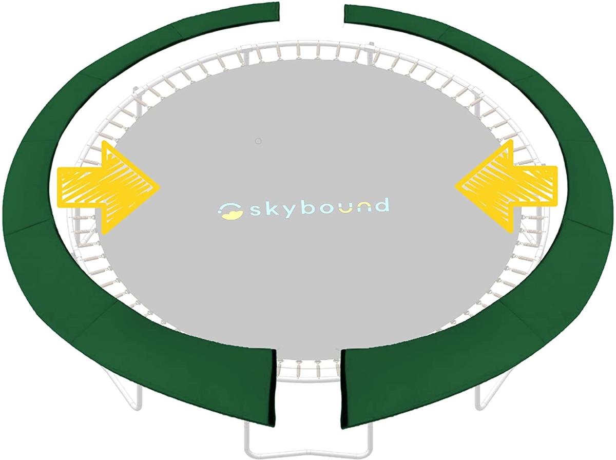 Picture of SkyBound P1-1210SBL-DG Universal Replacement Trampoline Safety Pad with Dark Green Spring Cover for 12 ft. Frames in Two Piece Design for Easy Install