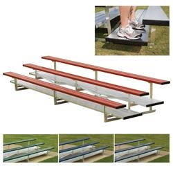 4 Row 21 ft. Powder Coated Bleachers - Red