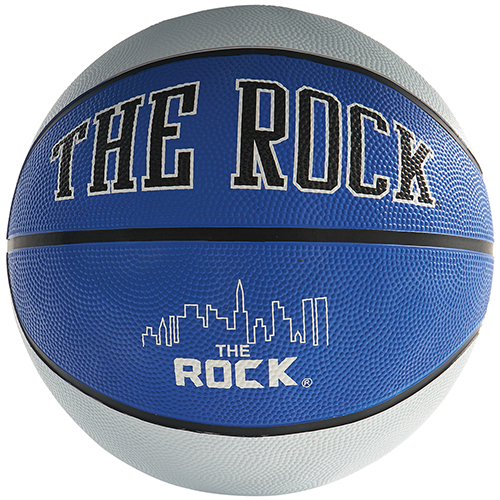 Picture of The Rock LD874MG420033000 Mens Rubber Basketball&#44; Scarlet & Black - One Size