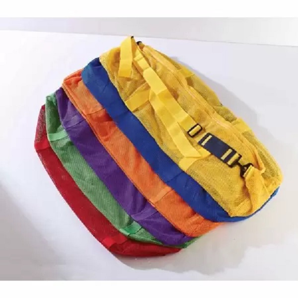 SNDUFLGO 15 x 36 in. Mesh Duffel Bag, Gold
