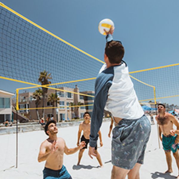 Doubles Net for Team Volleyball & Four Square Indoor Outdoor, Yellow -  Entretenimiento, EN3192761