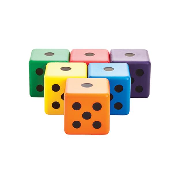 1135589 3 in. Color My Class Foam Dice - Pack of 6