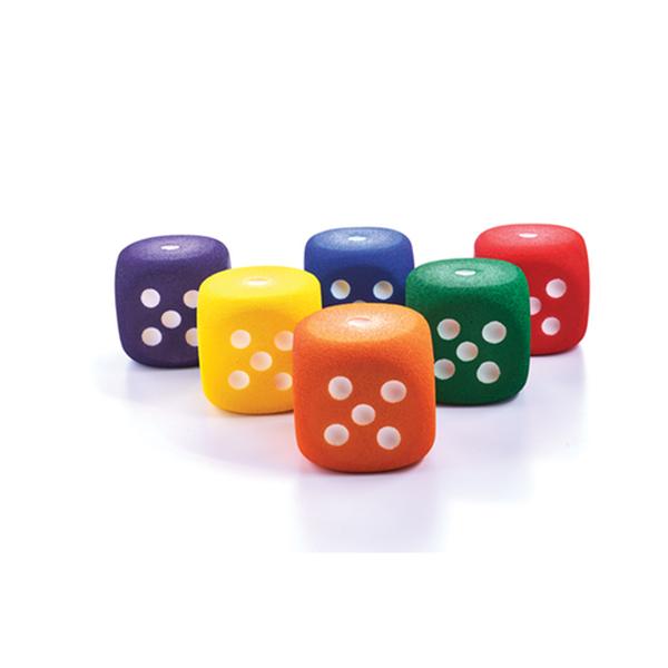1373995 Color My Class Tuff Coated Foam Dice - Set of 6