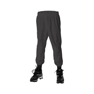 AA604PDK2BLKSM Adult Pull Up Baseball Pant