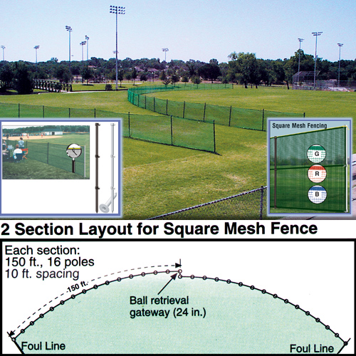 Picture of SSN 1196788 Outfield Fencing 150 ft. Roll, Dark Green
