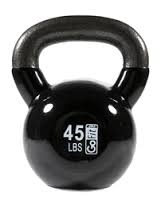 Picture of Champion Barbell 1267334 45 lbs Vinyl Coated Kettlebell, Black