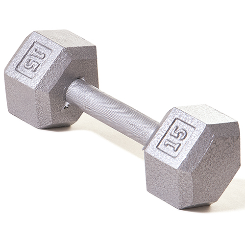 Picture of Champion Barbell 1152054 Hex Dumbbell with Straight Handle&#44; 15 lbs