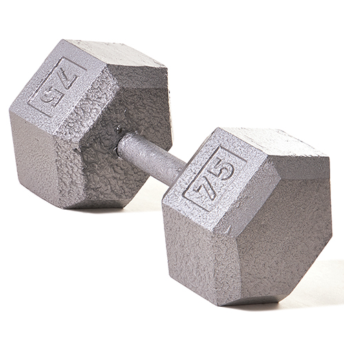 Picture of Champion Barbell 1152066 Hex Dumbbell with Straight Handle, 75 lbs