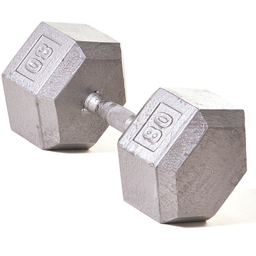 Picture of Champion Barbell 1152067 Hex Dumbbell with Straight Handle, 80 lbs