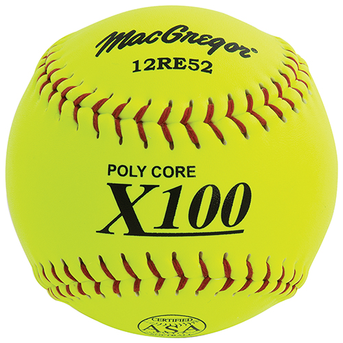 MacGregor 1377376 12 in. X52RE ASA Slow Pitch Softball, Composite