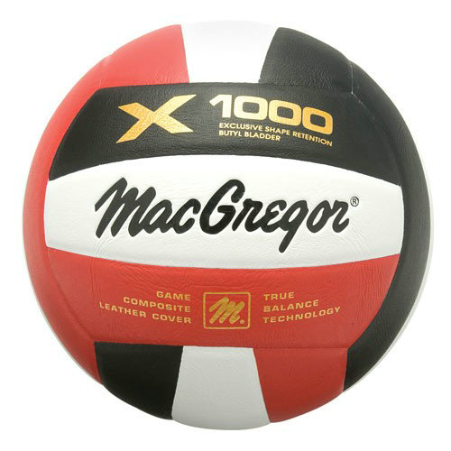 Picture of MacGregor MCV1000S X1000 Indoor & Outdoor Volleyball, Scarlet & White