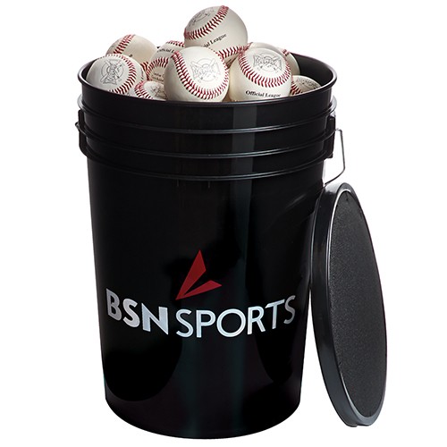 Bucket with 36 Mark 1 Official League Baseballs