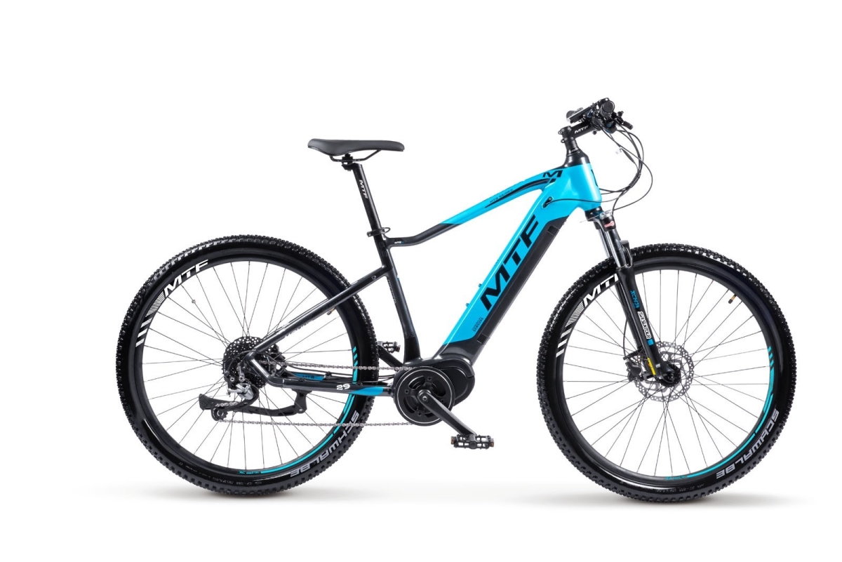 Mount 6.3 M 19 19 in. Men MTB Mountain E-Bike, Blue & Black