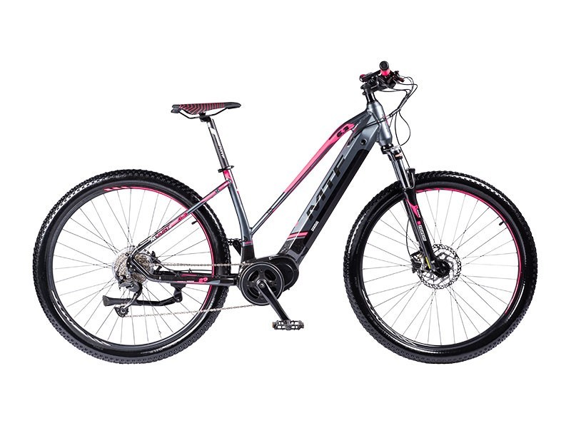 Mount 6.3 W 16 16 in. Women MTB Mountain E-Bike, Pink & Silver