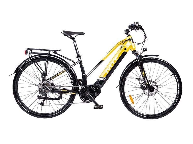 Road 6.3 W 19 frame 19 in. Women Trekking Road Mountain E-Bike, Yellow & Black