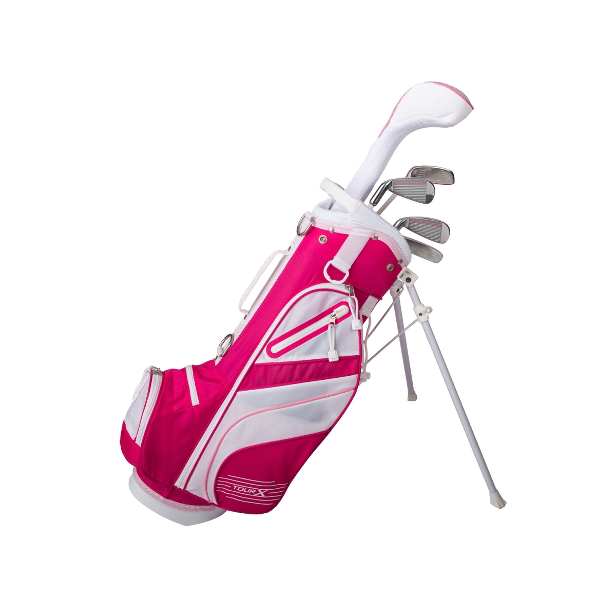Picture of Merchants of Golf 1112544 Tour x Jr Golf Set with Stand Bag - Pink&#44; 5 Piece - Size 1