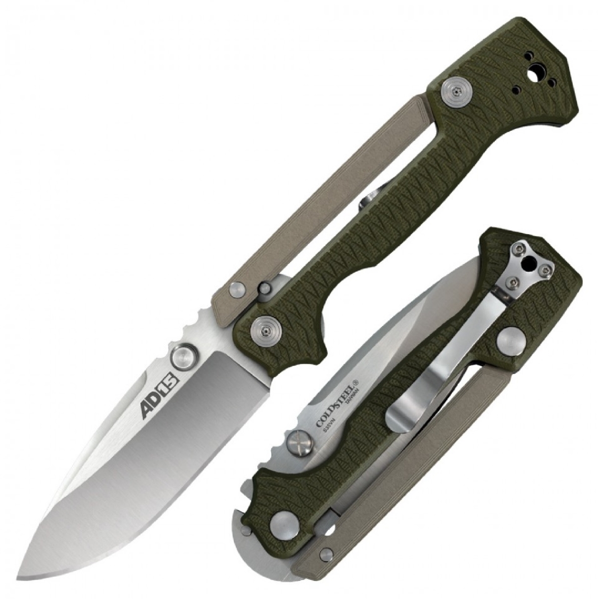 3.5 in. Demko AD15 Folder Blade with Olive Green G-10 Handle