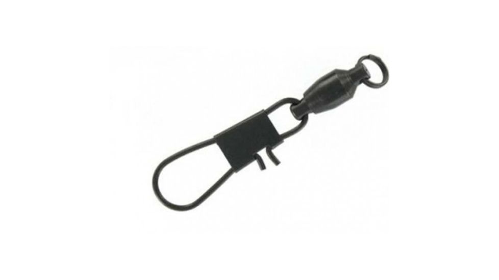 Ball Bearing Swivel with Interlock Snap, Black