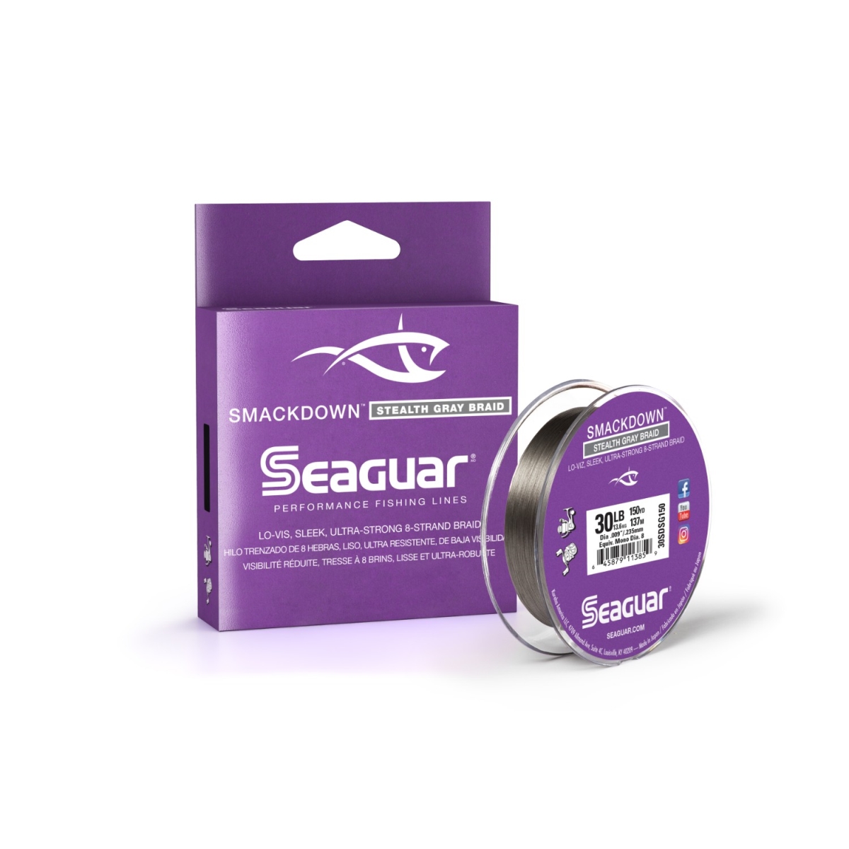 Seaguar Smackdown Braided Line - Stealth Gray - 150 Yards - 30 lb.