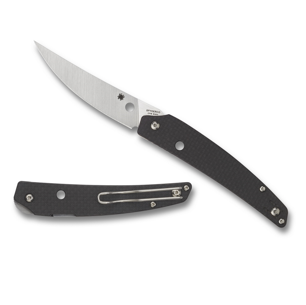 4018251 3.26 in. Ikuchi Folder Knife Blade with Carbon Fiber-G10 Handle -  SPYDERCO