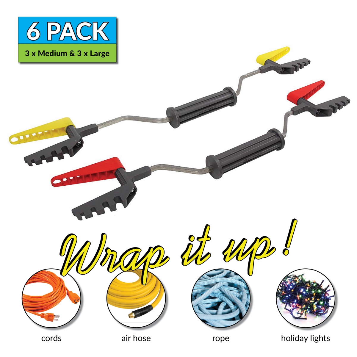 1114113 Combo Cord, Rope & Cable Organization Tool Kit - Pack of 6