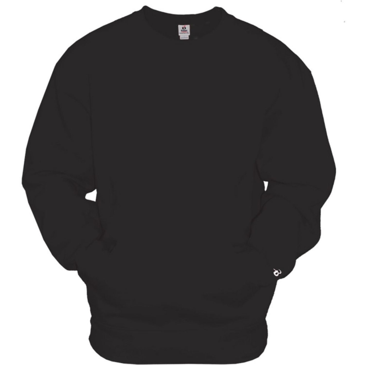1116279 Crew Neck with Pouch Pocket, Black - Small