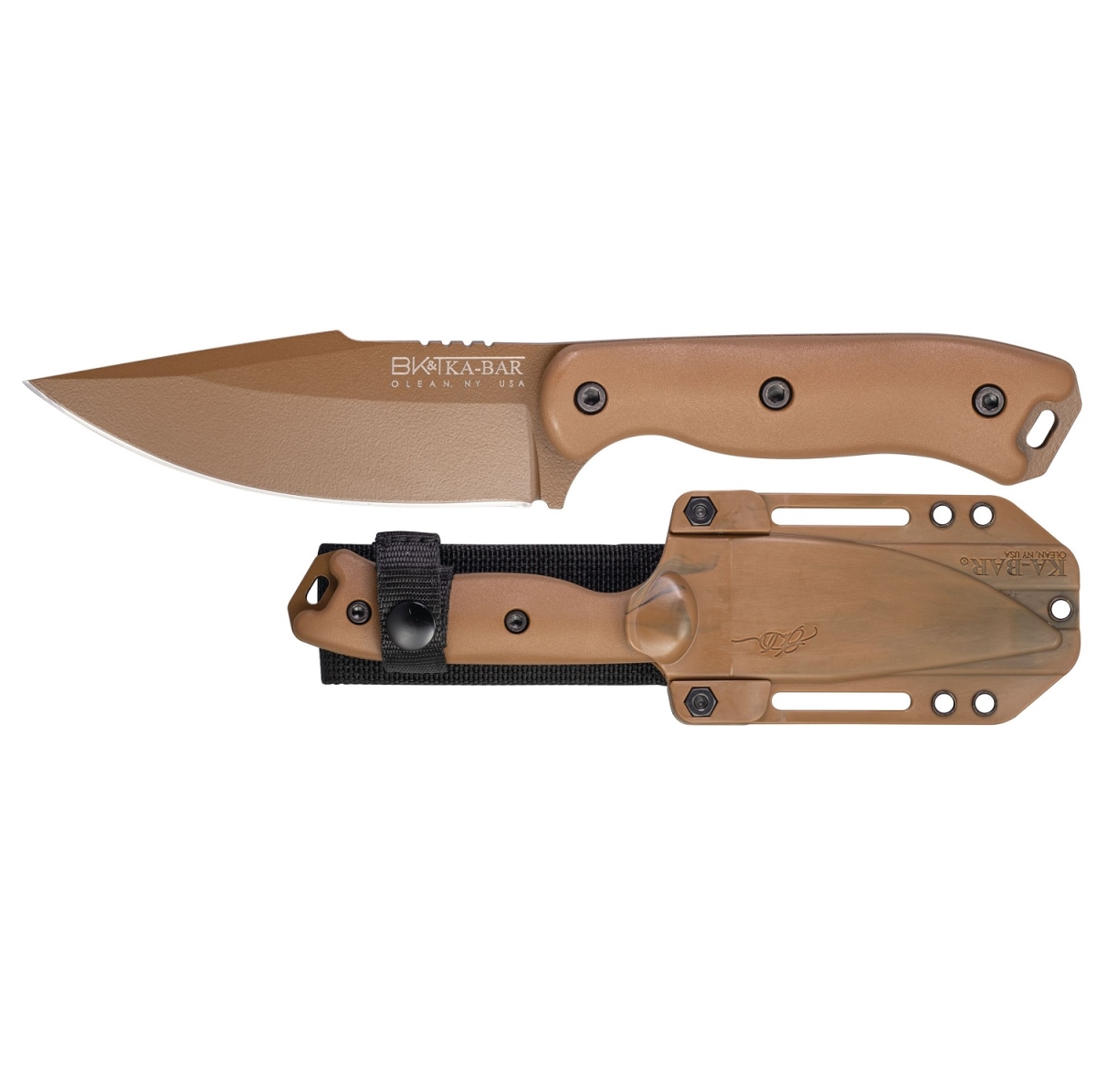 Ka-Bar  Becker Harpoon Fixed Blade Knife - Black - 4.56 in.