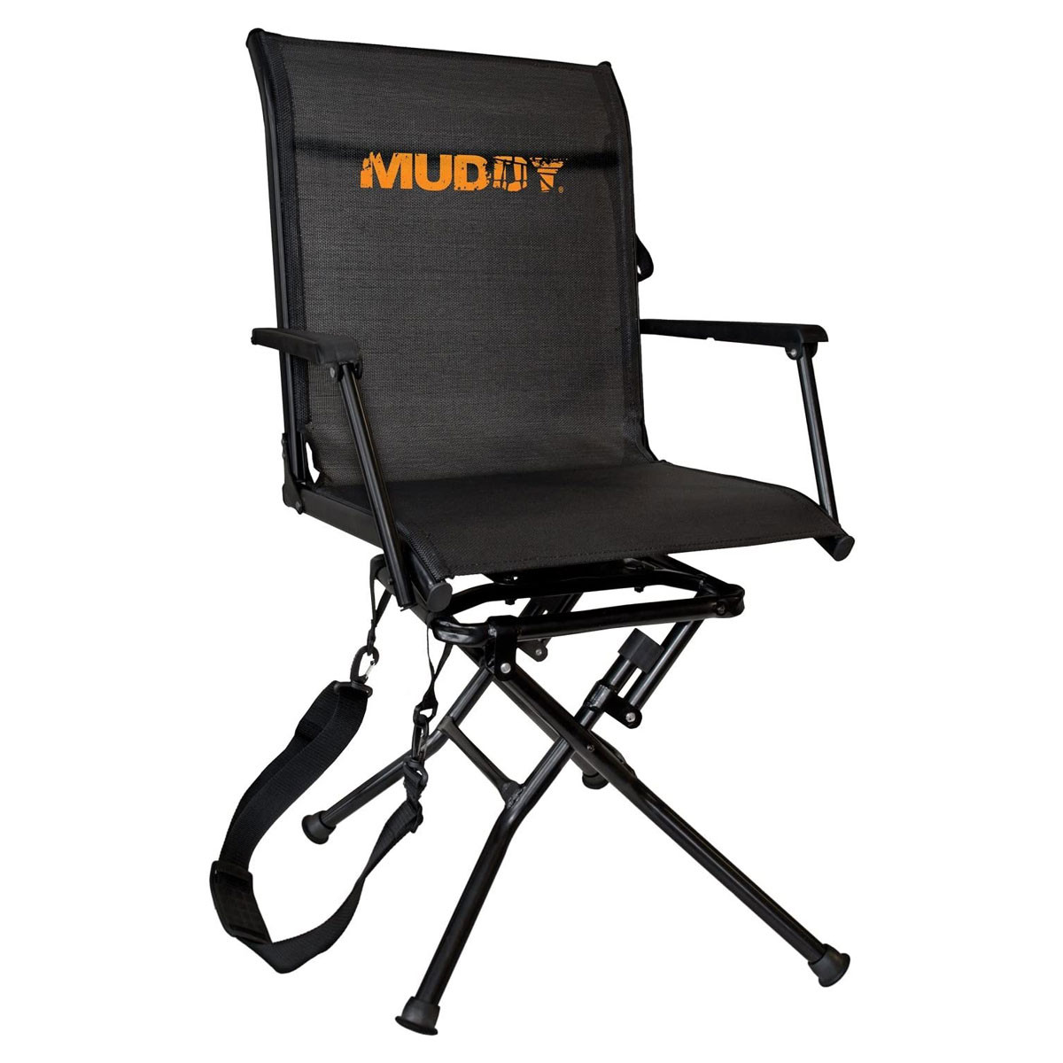 MUDDY Outdoors Swivel Ground Seat with Adjustable Legs 360 Degree Hunting Chair