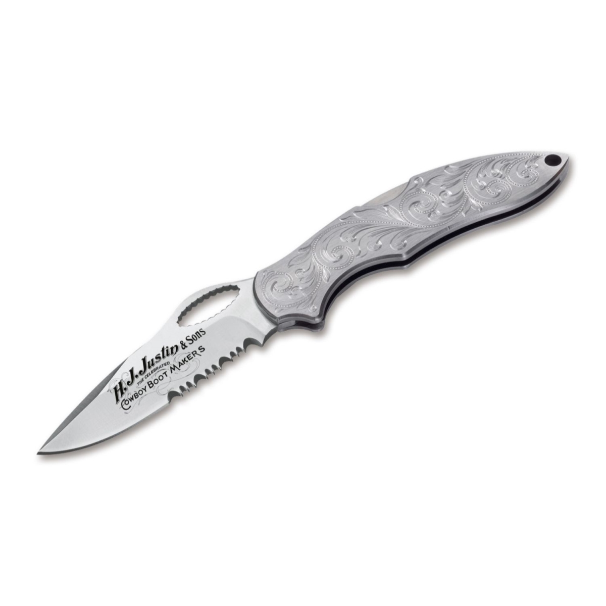 Picture of Boker 1127071 Justin Roping Folding Knife II&#44; Silver
