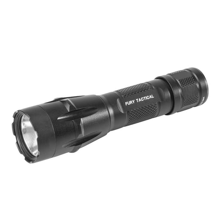 Black Rechargeable Tactical Handheld Flashlight, 1500lm
