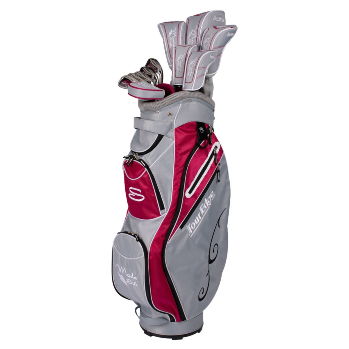 Picture of Tour Edge 1130166 Tour Edge Moda Right-Handed Silk Womens Golf Set&#44; Silver & Ruby