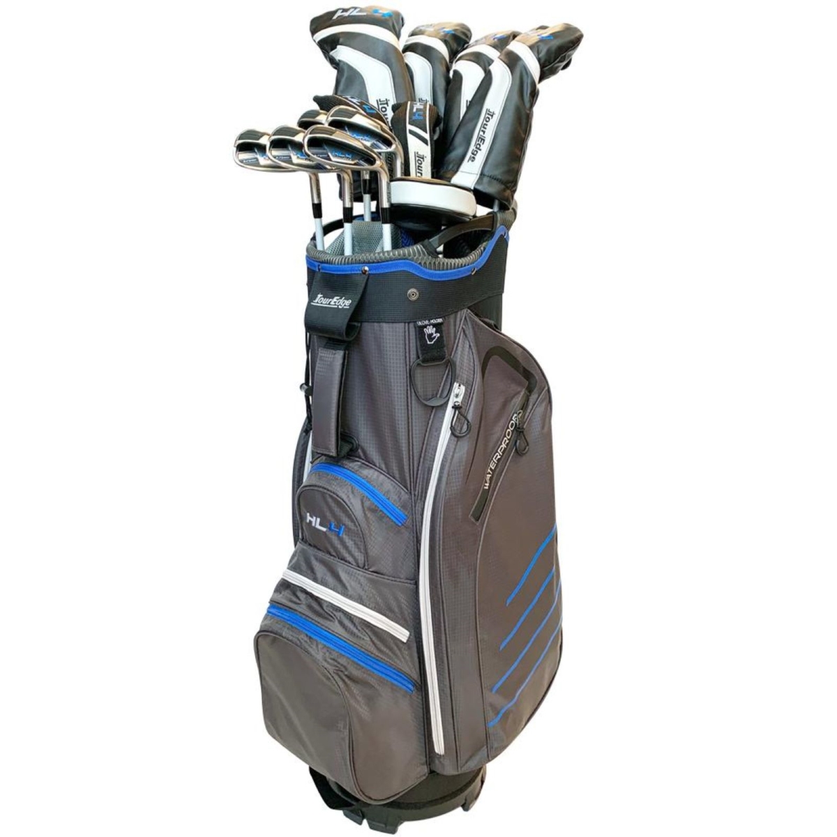 Picture of Tour Edge 1130126 Womens Reg Flex Graphite HL4 To-Go Right Hand Complete Golf Set&#44; Grey & Blue