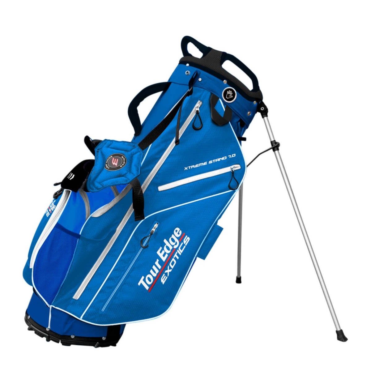 Picture of Tour Edge 1130149 Exotics Xtreme Golf Bag with Stand&#44; Blue & White - Size 7
