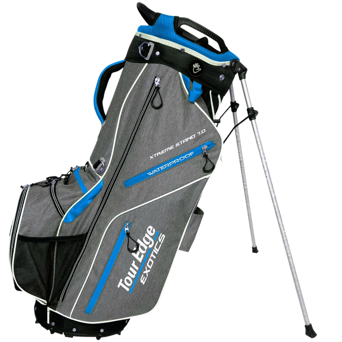 Picture of Tour Edge 1130152 Exotics Xtreme Heath Golf Bag with Stand&#44; Blue & White - Size 7