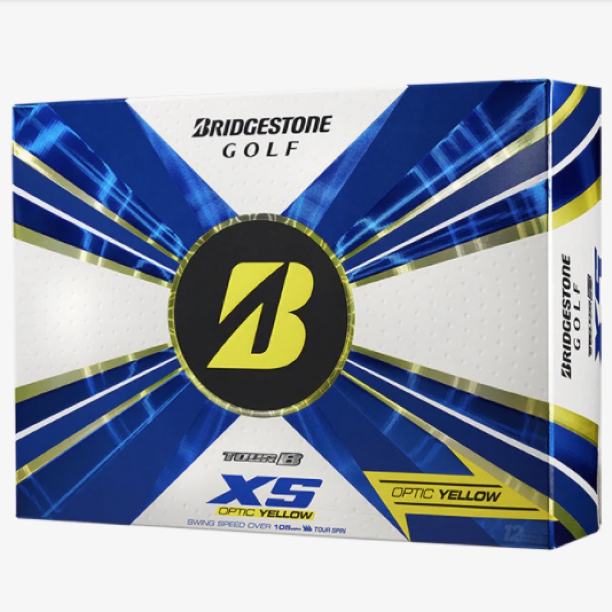 Picture of Bridgestone 1132491 Tour B XS 2022 Dozen Golf Balls, Yellow