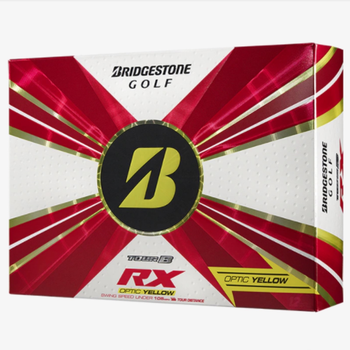 Picture of Bridgestone 1132493 Tour B RX 2022 Golf Balls&#44; Yellow - Dozen