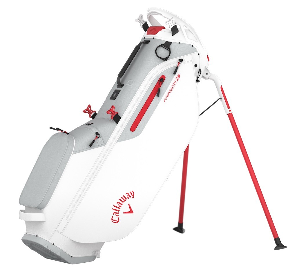 Picture of Callaway Golf 1150541 Fairway C Stand Bag&#44; Silver&#44; White & Fire Red