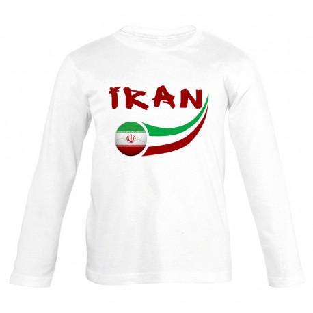 Picture of Supportershop IRTSLSWH-4 Iran Long Sleeve T-Shirt for Junior - White, 4 Years